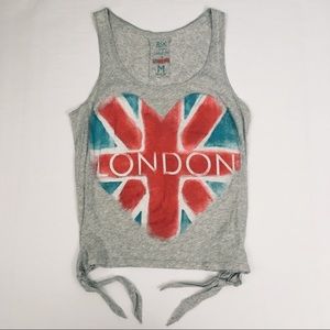 BSK London Leave Me Or Love Me Grey Tank Top